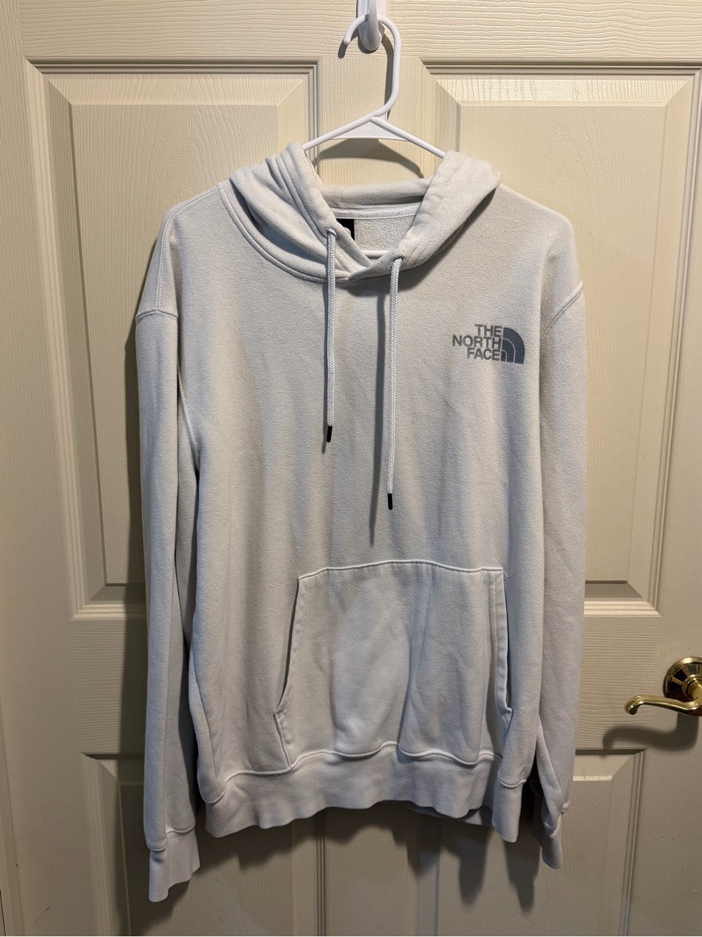 Men’s The North Face Hoodie, Off White Color, Size Large